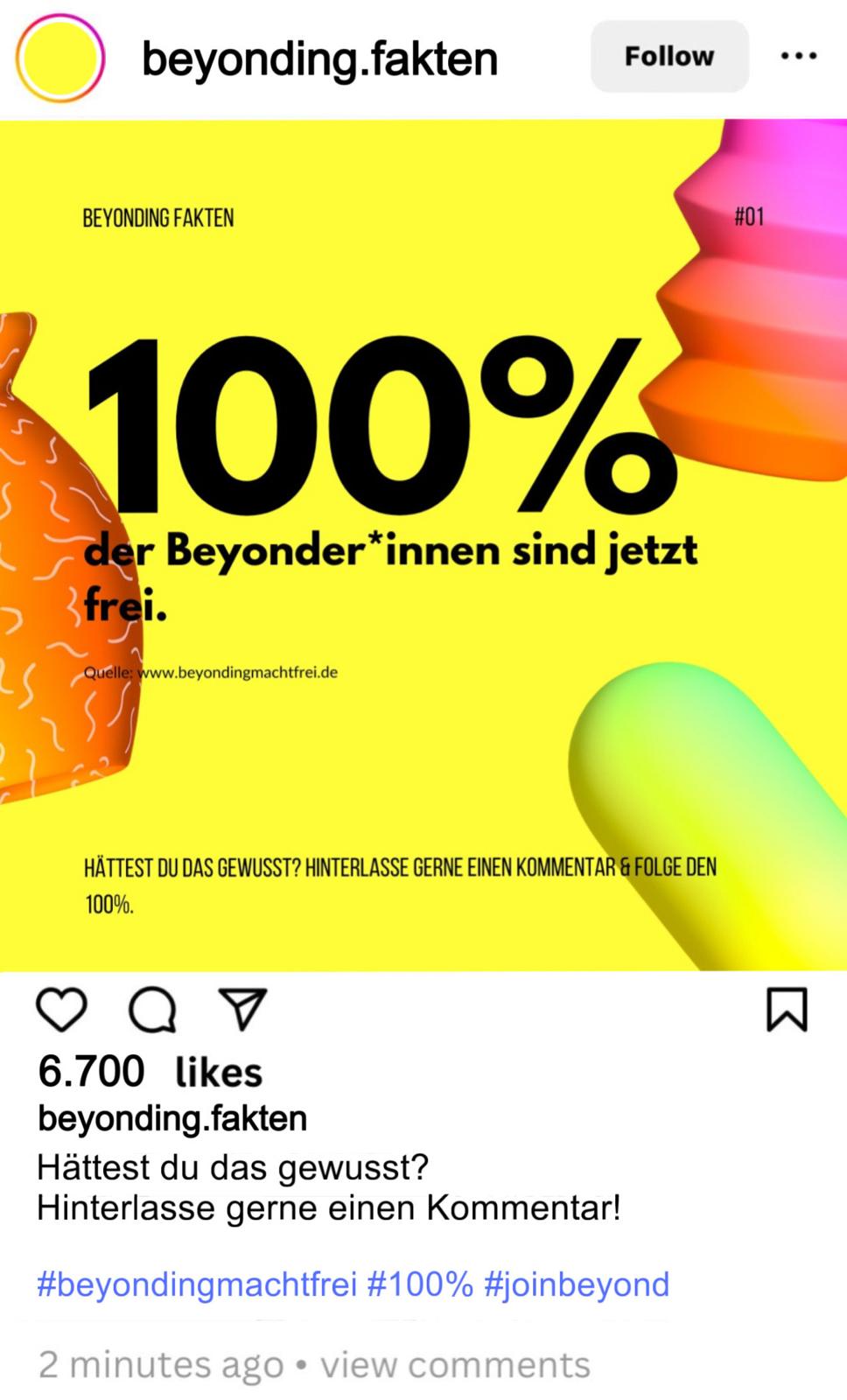 Instagram Post Beyond Fakten 